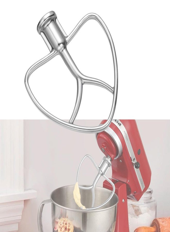 FLIXBLANY Stainless Steel Flat Beater Replacement for Kitchen-aid 4.5-5 Qt Tilt-Head Stand Mixer, Mixer Paddle Attachment for Kitchen Baking, Pastry, Mixing Pasta Accessory, Dishwasher Safe - Image 1